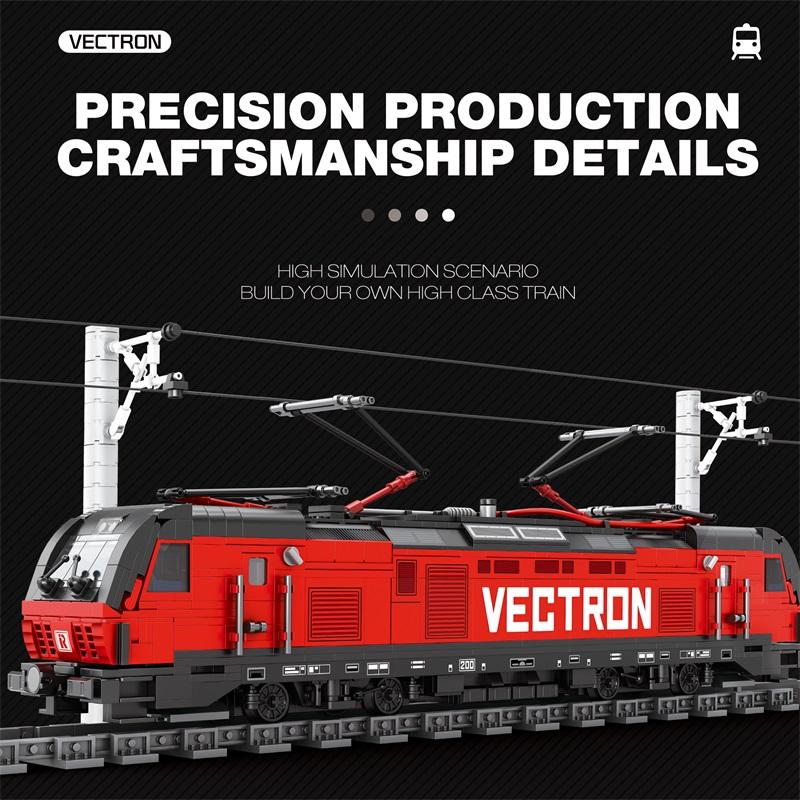 Non-Toxic 1757Pcs European City Electric Train Building Blocks Subway Passenger Car Model Bricks Desktop Decoration Holiday Gifts Kids Toy