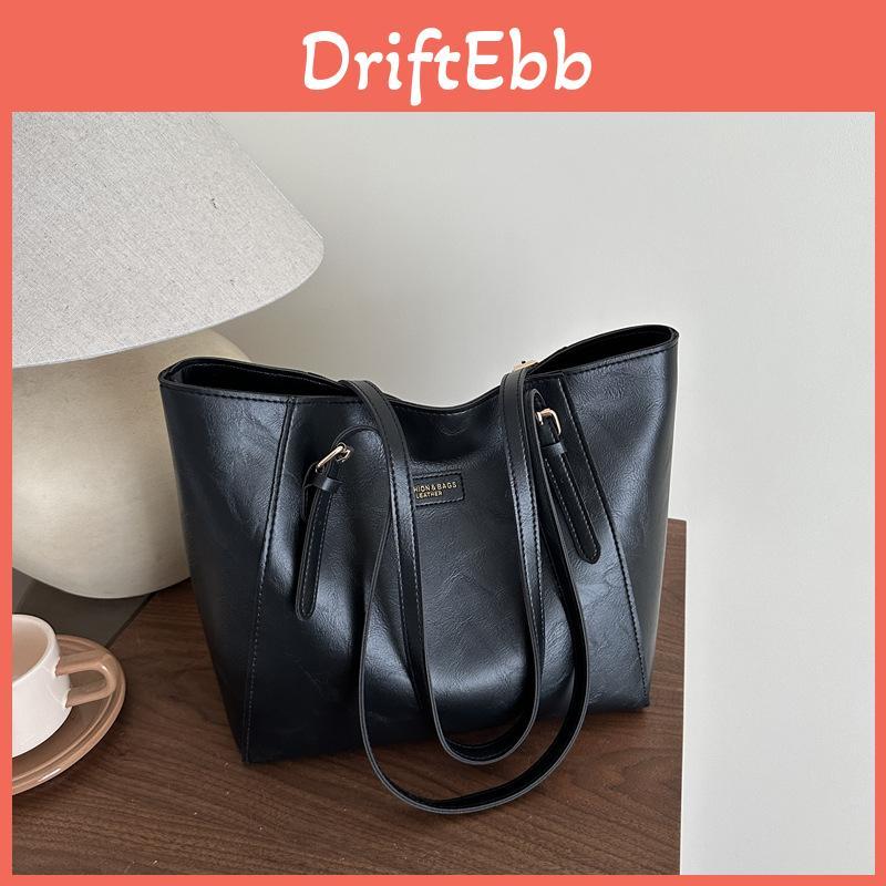 Vintage Korean Style Pu Tote Bag With Stitching For Casual Daily Use