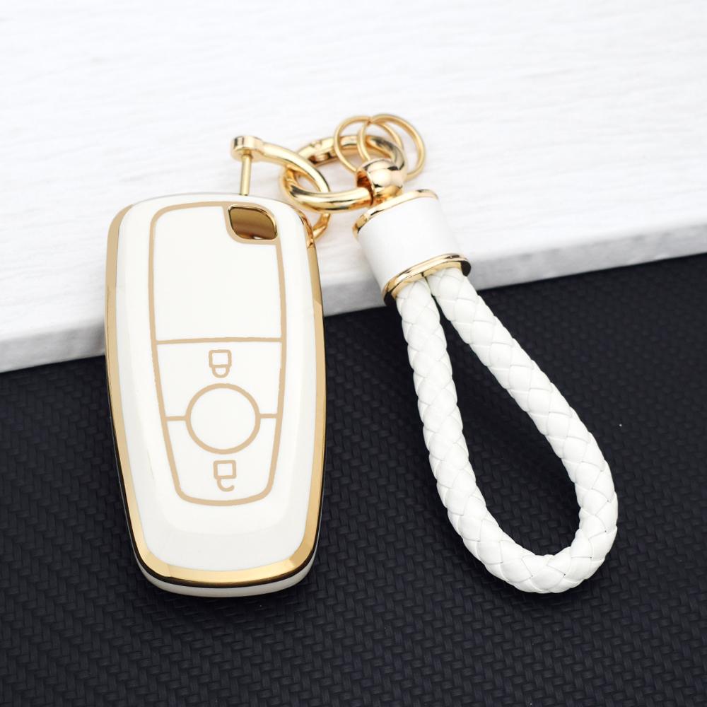 TPU Car Key Case Cover for Ford Fusion Edge Mustang Explorer F150 F250 F350 F450 2/3/4/5 Buttons Key Fob Protector Key Chain Set