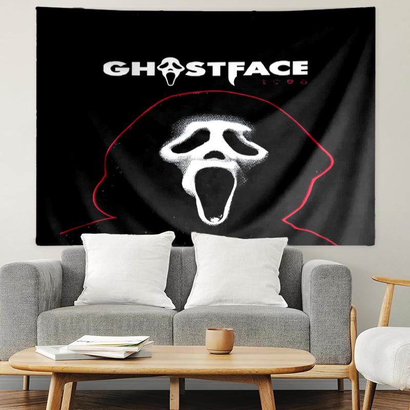 Ghostface Print Tapestry, Lightweight Wall Hanging, for Bedroom, Dorm, Living Room, Home Art Decor, Birthday Christmas Gift for Friends