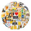 55 Neue Bier Bier Doodle Aufkleber Roller Koffer Wasserbecher Cartoon Aufkleber