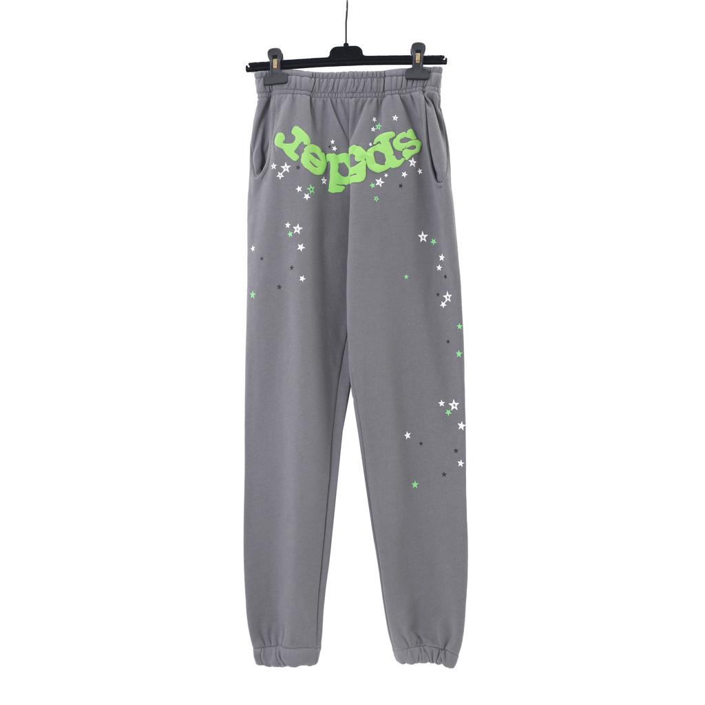 Marchio trendy americano Sp5der-555-555 felpa con stampa a stella set pantaloni produttori all'ingrosso uomo e donna