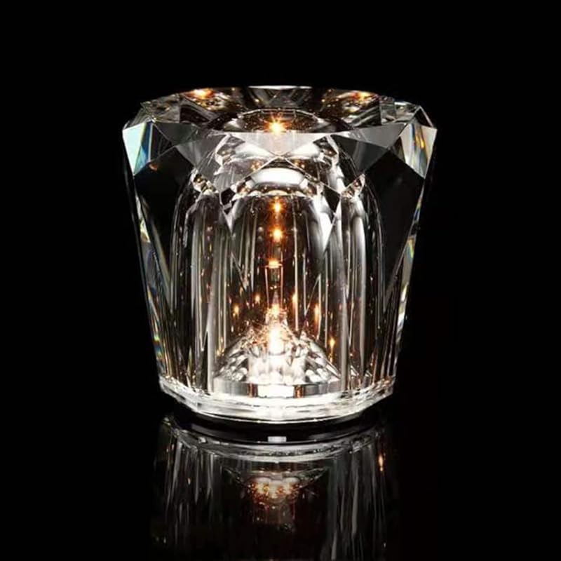 Crystal Table Lamp, Eye-Caring Night Light, 3 Color Lights Dimmerable Desk Lamp, Atmosphere Lamp for Kids, Baby, Living Room, Office (Color : Style3)