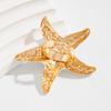 Summer Cavation Oil Dripping White Pearl Flower Ring Exaggerated Jewelry Gift Geometric Adjustable Metallic Starfish Rings for Women