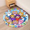 LankyBox Printed Round Rug Carpet Chair Rug Area Rug Entryway Doormats,for Office Chair Living Room Bedroom Kitchen Room.