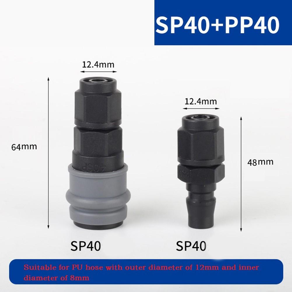 Quick Connector Plastic Steel 0.39inch Self-locking