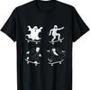 Mummy Halloween Dracula Frankenstein Ghost Skateboard Skater T-Shirt1
