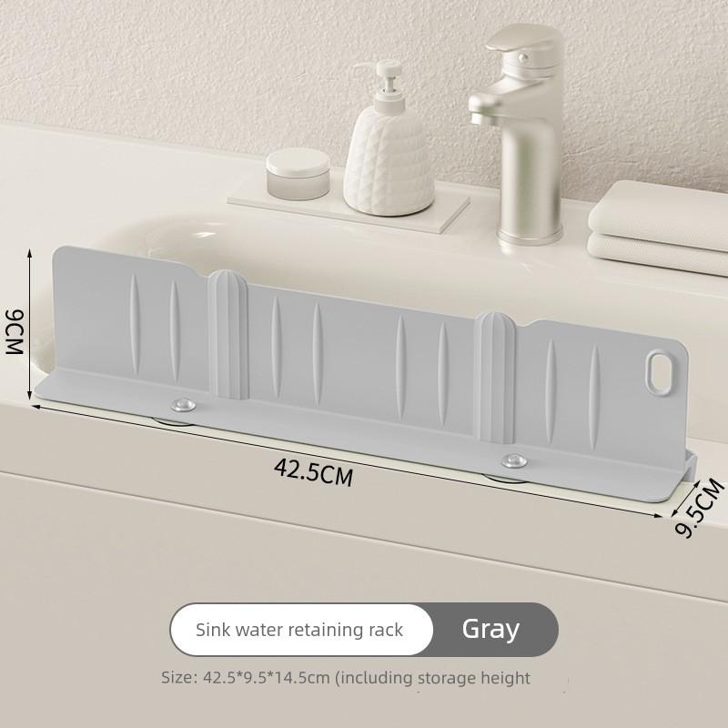 Household Sink Water Barrier Suction Cup Type Kitchen Waterproof Board Splash Guard Faucet Water Stopper Strip