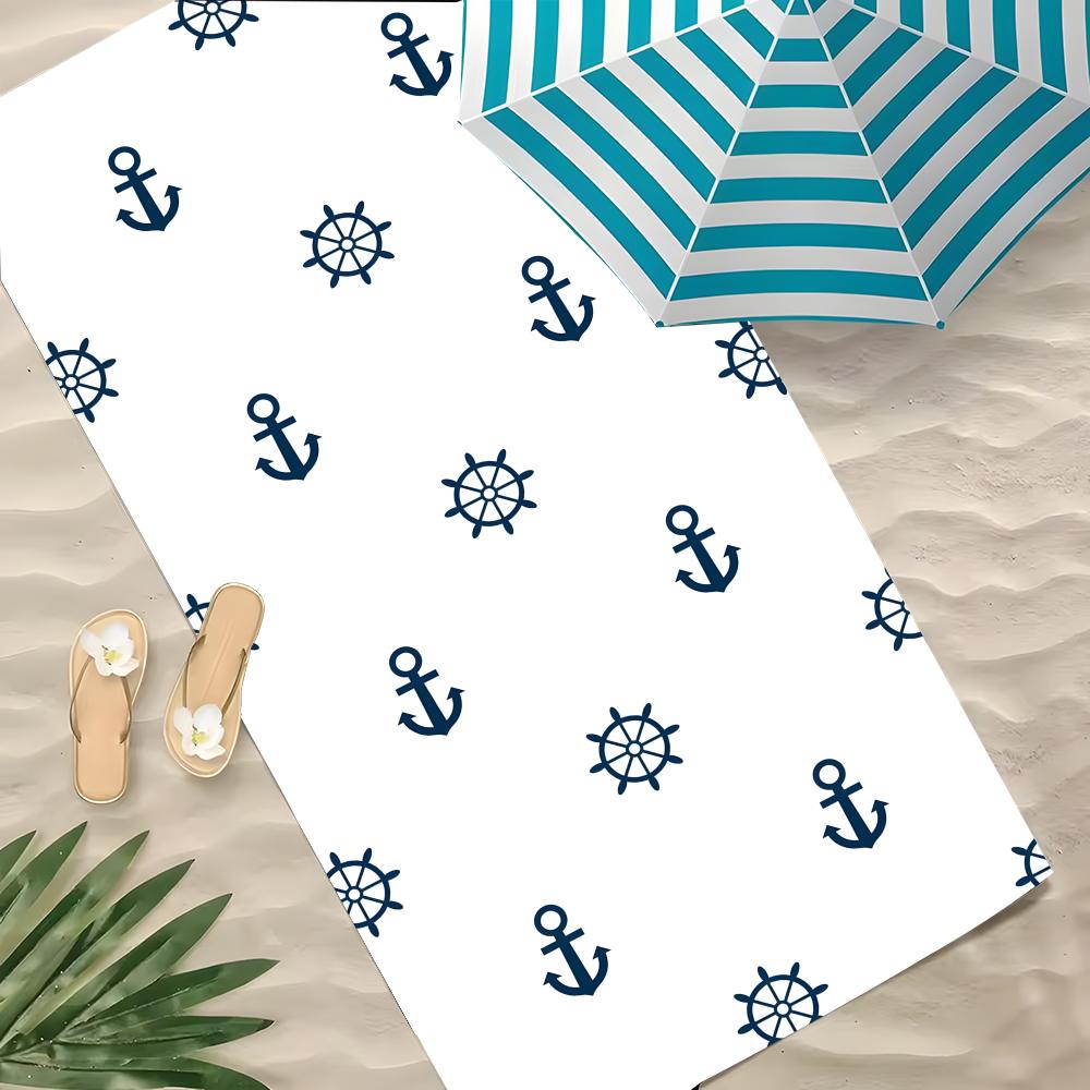 A-Anchor Towel Towel Beach Towel Oversized Quick Dry Towel Absorbent Soft Swim BeachTowels for Men Women