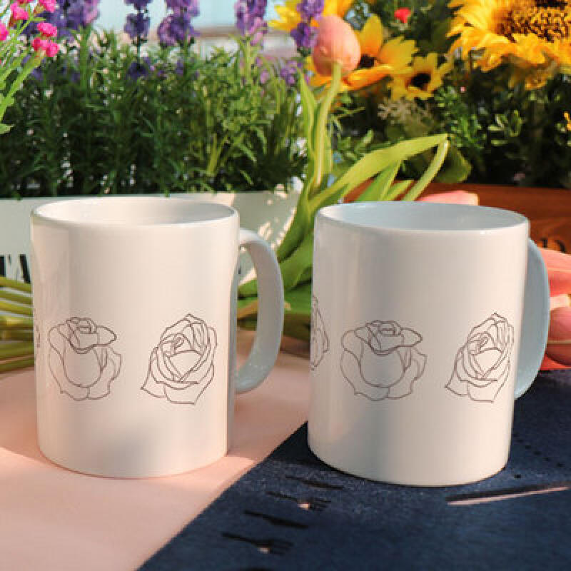 tk444-Design Mug 2p-Rose Sketch