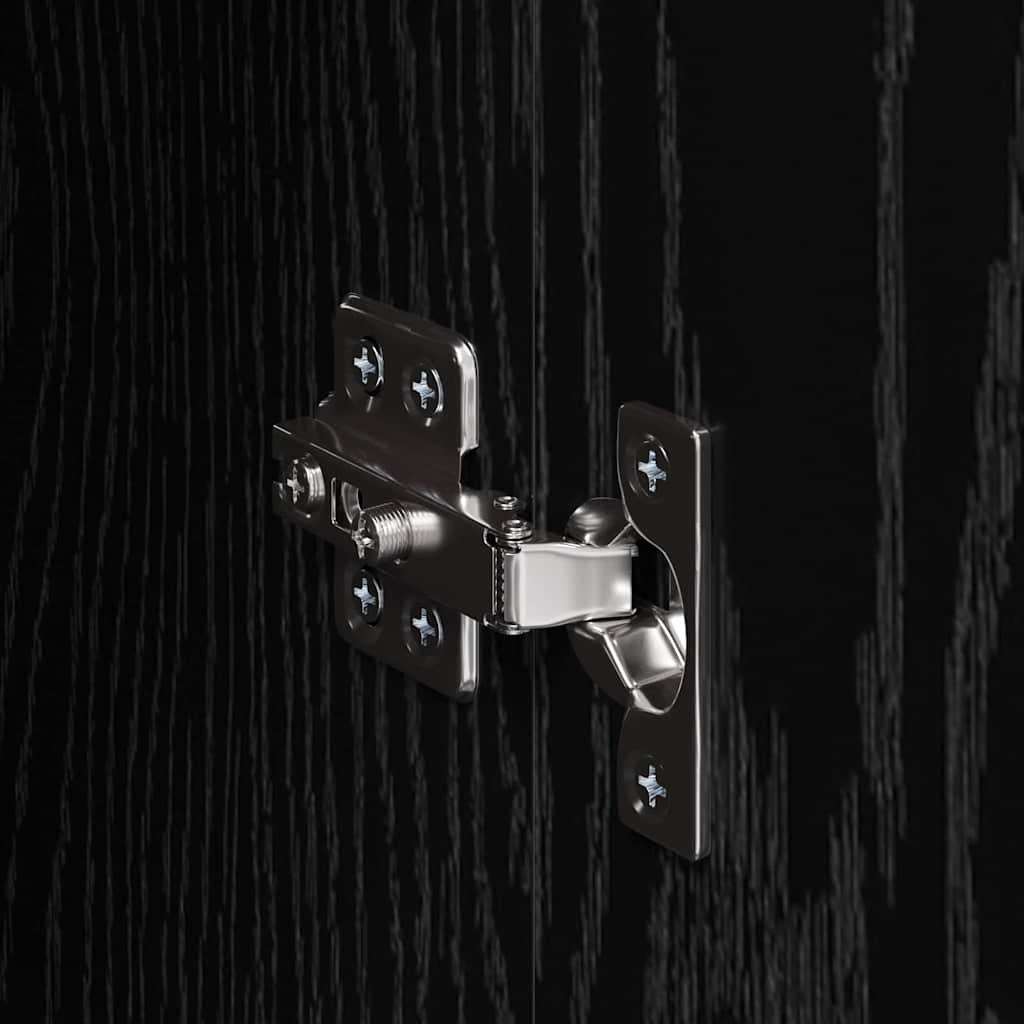 Wall Cabinets 2 pcs Black Oak Effect 69.5 x 34 x 90 cm