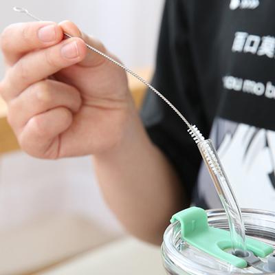 Trinkhalm-Reinigungsbürsten-Set, Strohhalm-Rohrreiniger, Nylon-Edelstahl, Reinigungsbürsten mit langem Griff für Strohhalme
