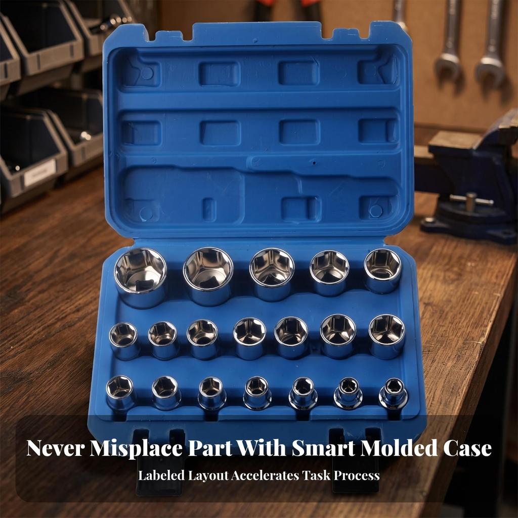 Hex Socket Set Sturdy Tool Hardened for Auto Repair