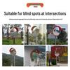 Reflective Convex-Concave Safety Mirror for Indoor/Outdoor Traffic and Garage Corners