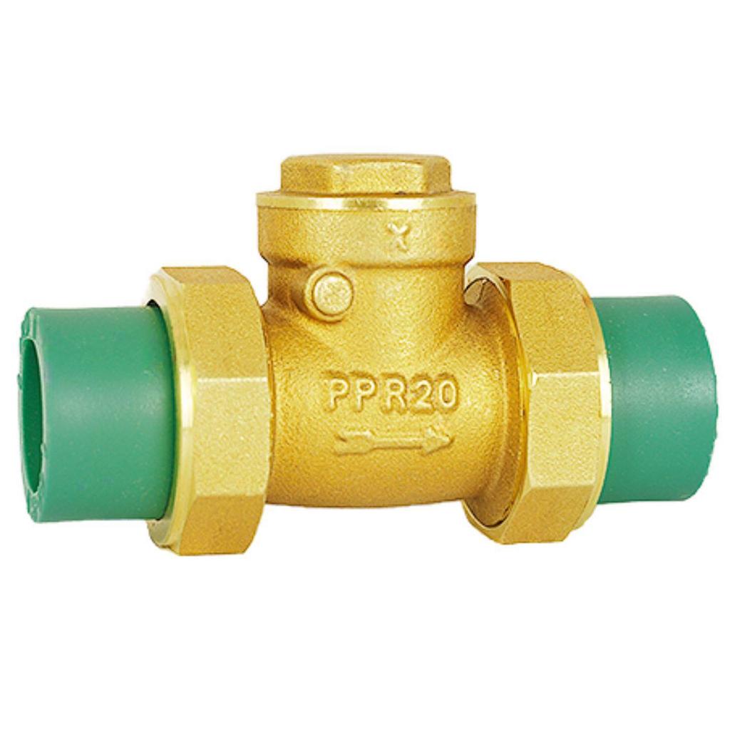 Brass Check Valve: PPR 20 4-point, 25 6-point, 1 Inch 32 Hot Melt Horizontal One-way Anti-backflow Water Pipe.