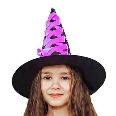 Disfraz de Bruja para Niña Pequeña Accesorios de Bruja Para Halloween Espeluznante Cosplay de Mago Sombrero de Bruja Escoba Para Adolescentes Para Disfraz de Juego de Roles
