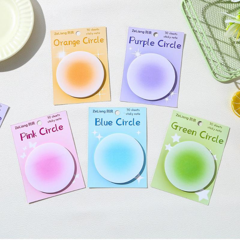Office School Supplies Blush Halo Student Notes High Value Ins Wind Sticky Morandi Round Stickers Kawai Stationery Wholesale