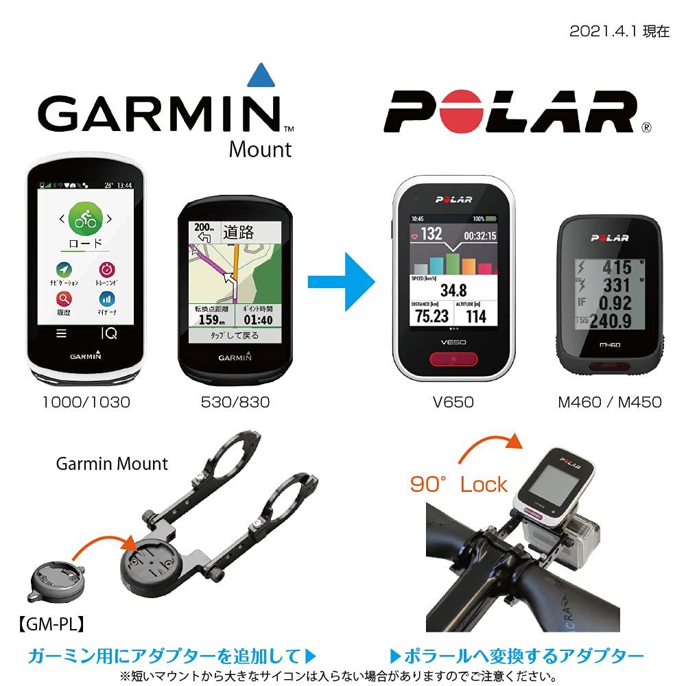 RecMount Polar Cycle Computer Adapter (Garmin Mount to Polar) [GM-PL] for V650, M460, and M450
