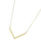 D Collection 18K Gelbgold DN19002BYG V-Linie Halskette, 40cm,