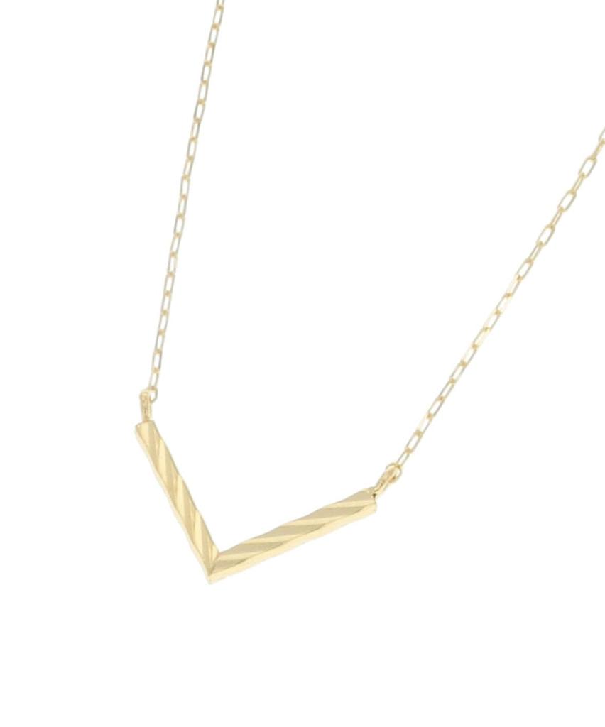 D Collection 18K Yellow Gold DN19002BYG V-Line Necklace, 40cm,