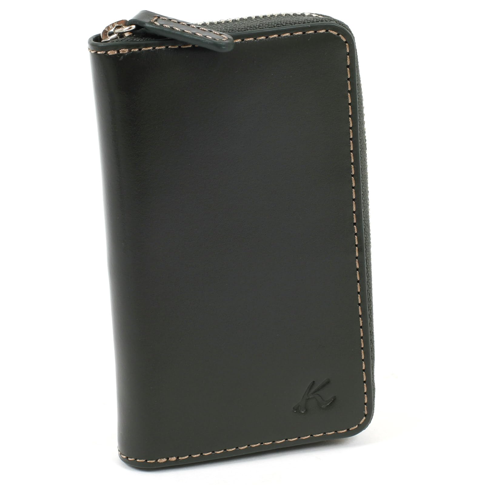 

Kitamura Natural Leather Key Case Dark Green with Gold One Size Men s ZH0483, Stitching, 32441,