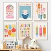 1pc Frameless Children Reading Colorful Posters Cute Toddler Classroom Modern Printing Canvas Painting Wall Family Room Decor