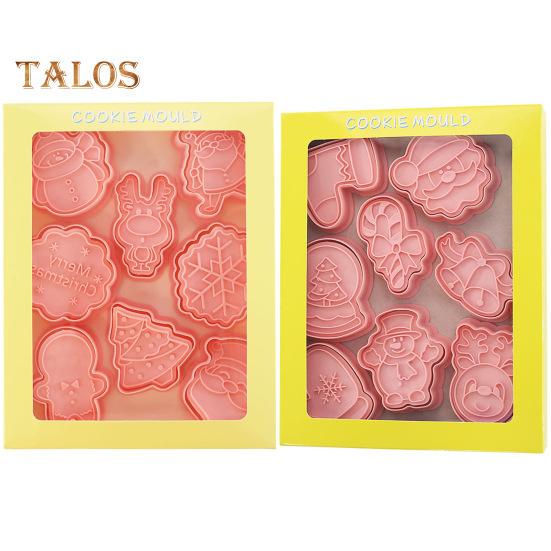 8 sztuk/zestaw Ciasteczka Formy Xmas Elements Design Żaroodporne Plastikowe Premium DIY Formy do Czekoladek do Kuchni