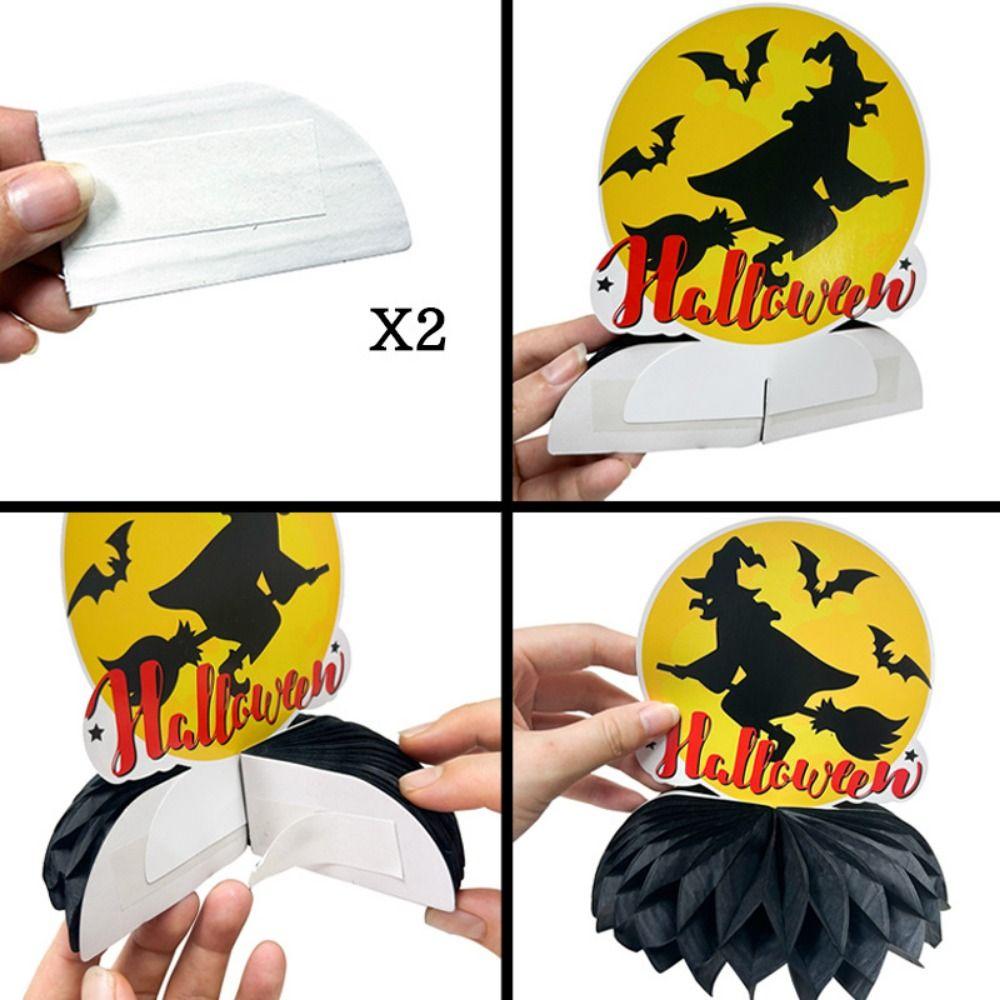 9Pcs/Set Gothic Style Halloween Honeycomb Decorations 3D Honeycomb Centerpieces  Indoor Decorations