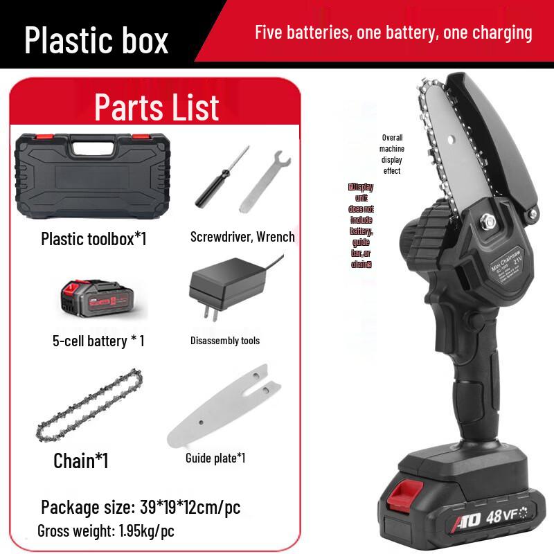 Kalei ATO 4-inch Cordless Mini Electric Chainsaw CN Plug (adapter Included)