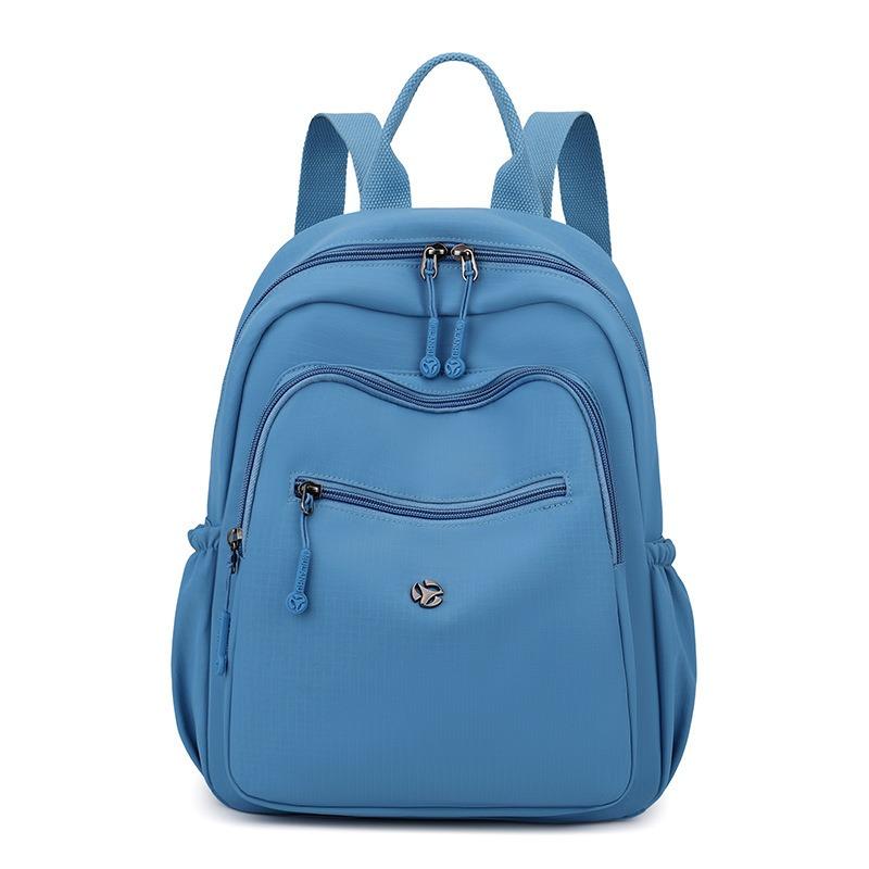 Large capacity women's backpack women's fashion high texture niche work commute solid color outdoor travel backpack