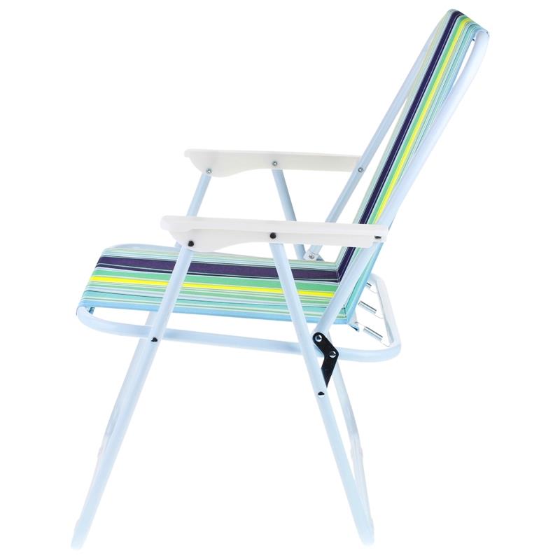 Faltbarer Campingstuhl mit Rückenlehne für Camping, Garten, Strand, Stabil
