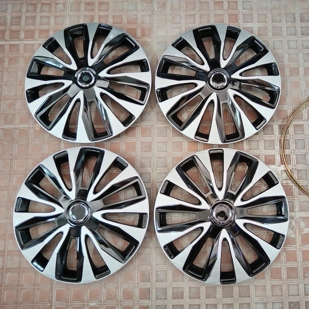 4pcs 15" Car Wheel Trims Covers, 15 Inch Plastic Decorative Caps, Car Tuning Wheel Center Cap Covers Fit Aluminum Alloy Rims Hub