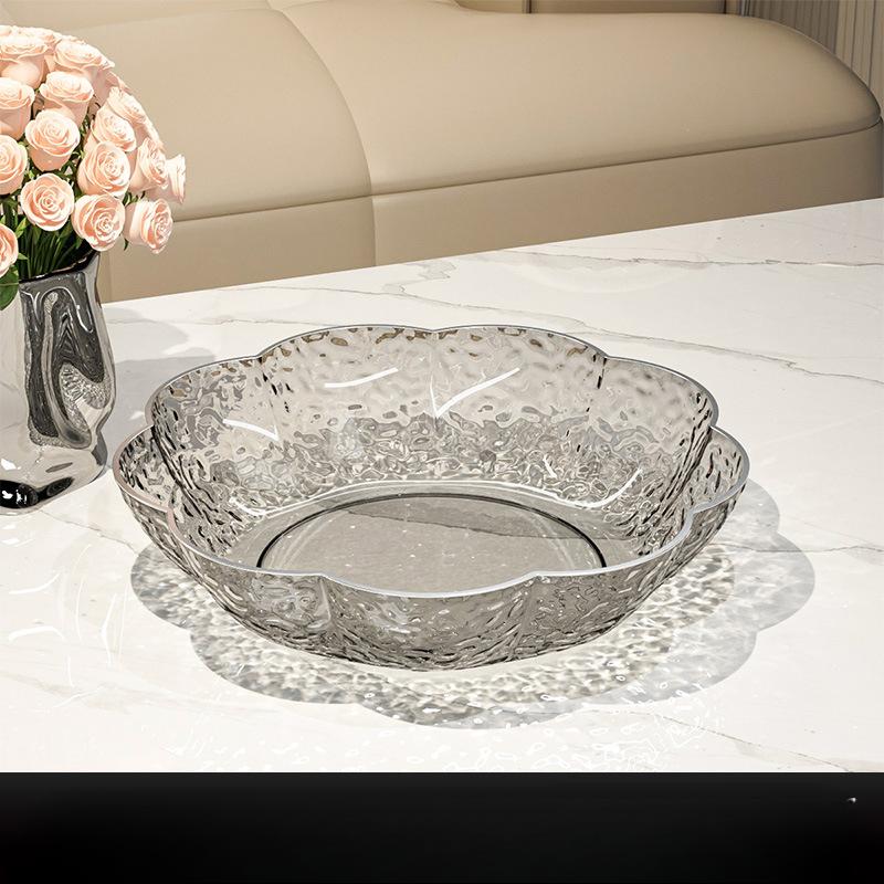 Neue PET-Material Obstschale Snackschale Chinesischer Haushalt Täglich Essen Küche Blumenförmige Obstschale