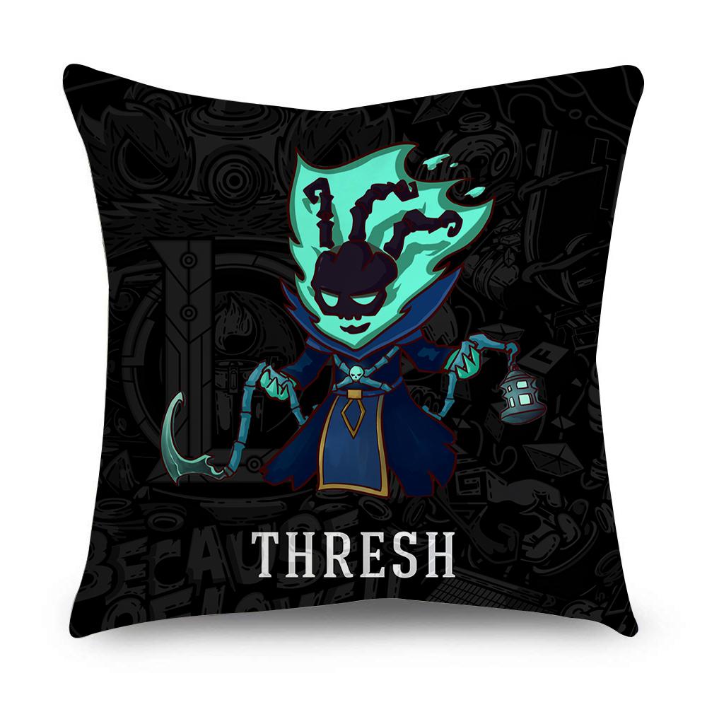 Game Cushion Cover League of Legends Short velvet Pillowcase For Living Room Car Sofa Chair seat Decorative Pillowcase
