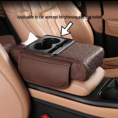 Car Console Armrest & Cup Holder with Storage and Tissue Box