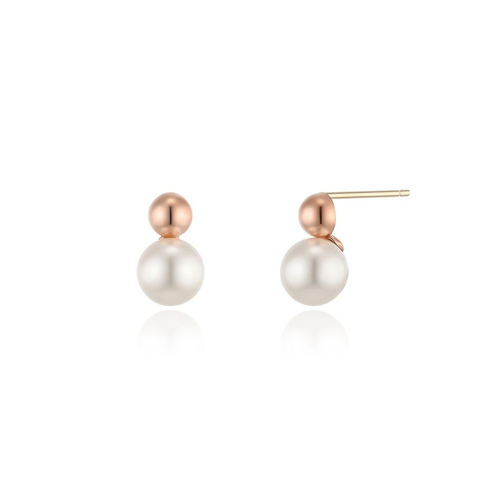 LLOYD One-Ball Pearl 14k Gold Earrings LPFM4051G