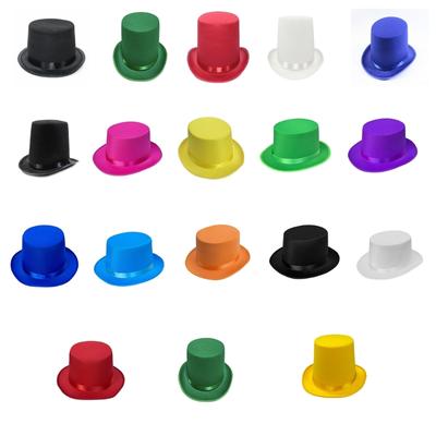 Weißer Fedora Zylinder Weißer Kurzer Rand Magierhut Überraschungsgeschenk für Freund