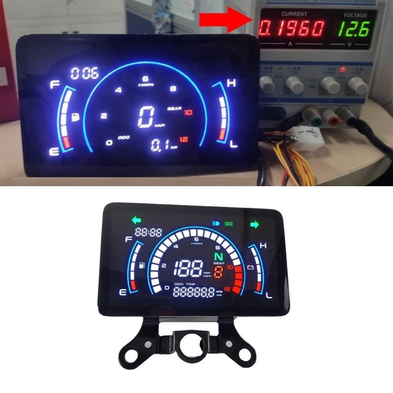 Motorcycle Digital Instrument Panel 12V Speed and Mileage Display Suitable for CG125, ITALIKA EX125 FORZA125 FT125 Bikes