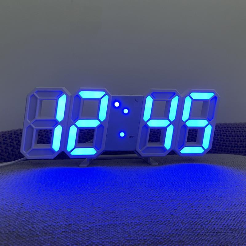 Luxury 3D LED Digital Wall & Desktop Clock - Luminous Alarm for Living Room
