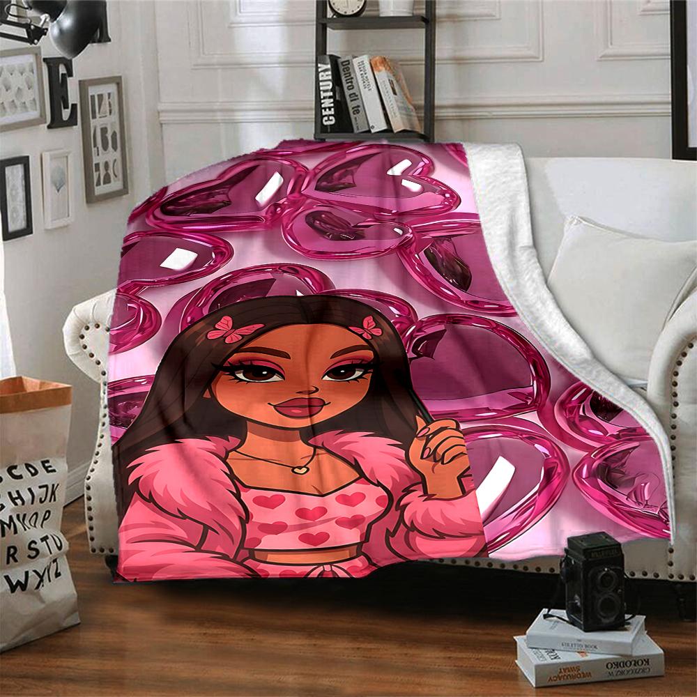 1Pc Purple Fashion Fantasy Blanket For Couch Bed Plush Cozy Fuzzy Blanket Super Soft Warm Blankets For Fall And Winter 091836