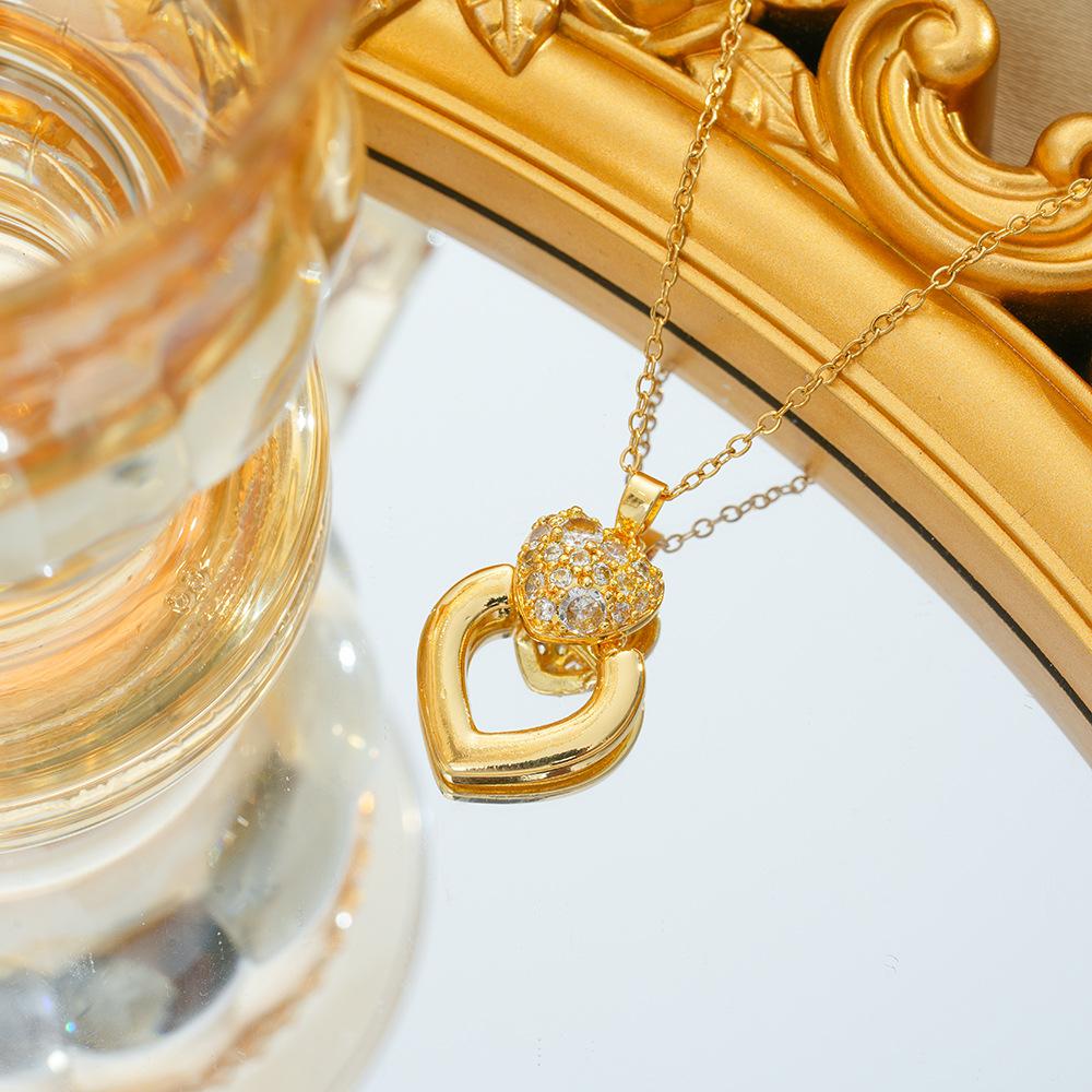 Kadınlar İçin Aşk Odaklı Zirkon Niş Hafif Lüks Yeni Stil Tasarım Küpe Seti