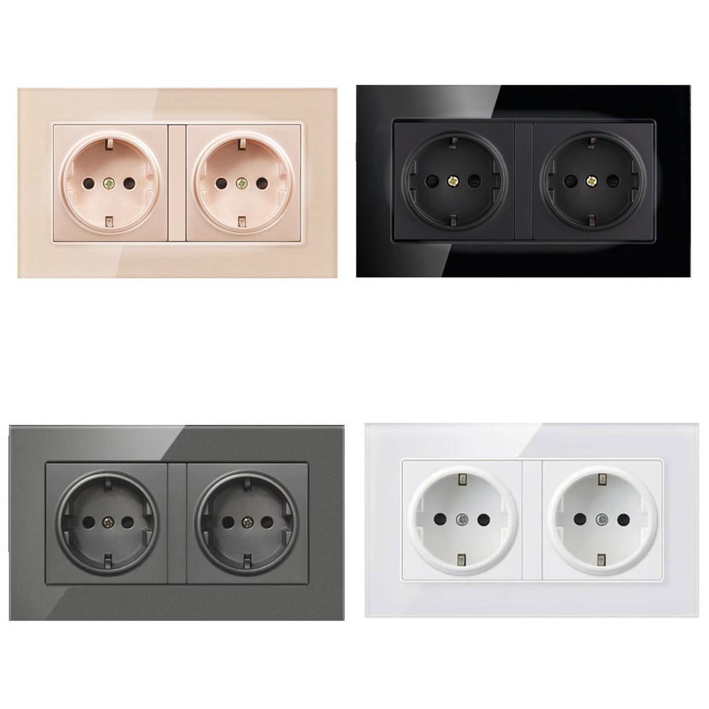 European Standard Wall Power Socket Panel Round Hole Panel Socket