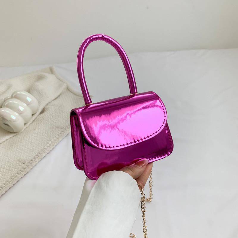 Summer Trend Korean Style Pu Leather Handbag With Magnetic Snap Closure розовый