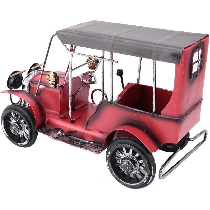 Car Ornaments, Vintage Car Ornament, Retro Iron Car Shape Home Living Room Office Desk Store Decoration Craft Christmas Ornaments with Texture for