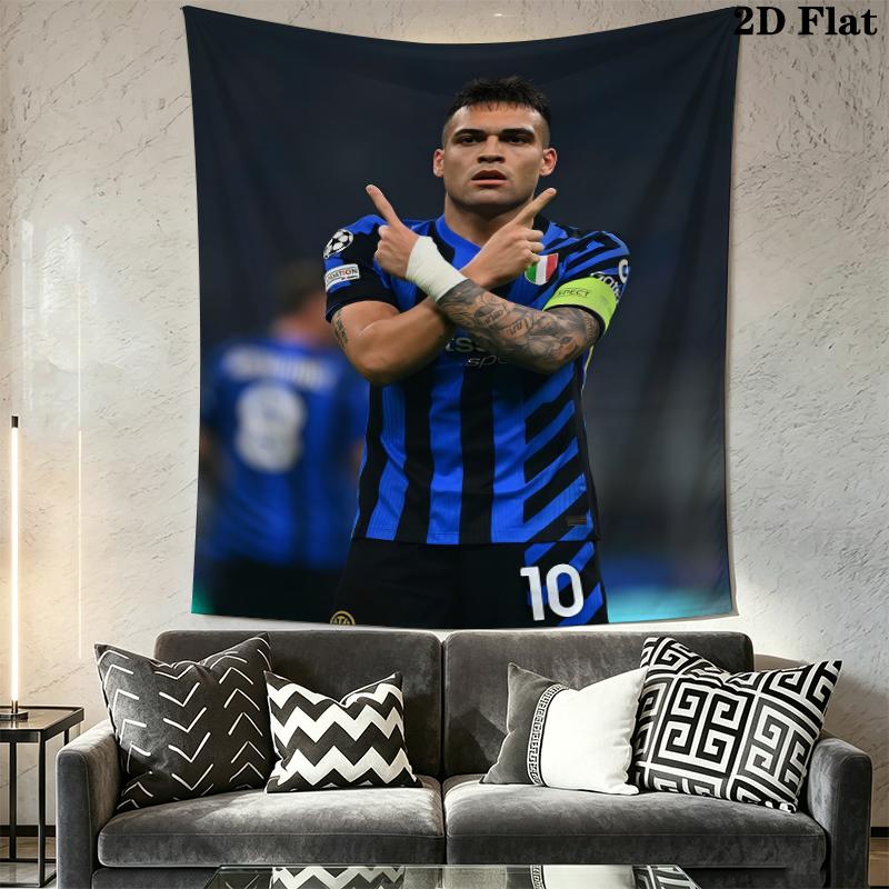Inter Milan Wall Tapestry Aesthetic Wall Hanging Printed Fabric Blanket Decorative Tapestries for Bedroom Living Room Home Decor