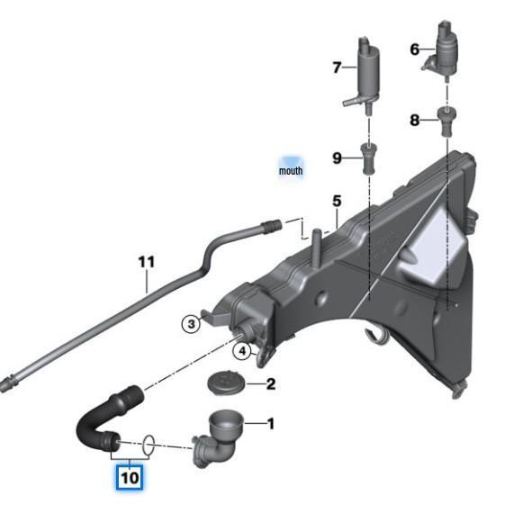 BMW X5 F15 Water Inlet Pipe 61667377164