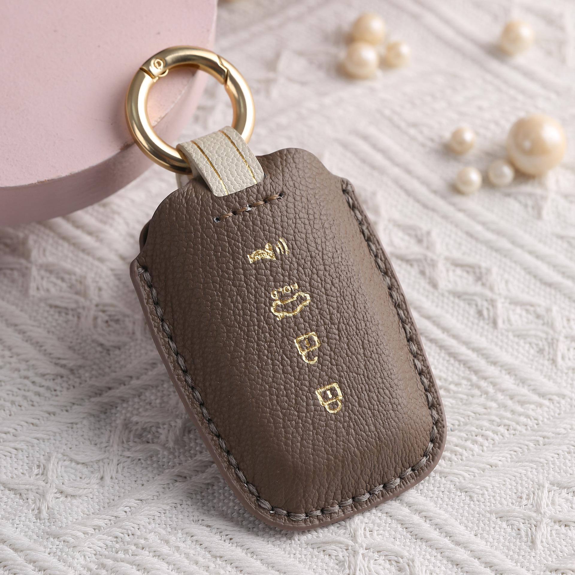 

Customized car key cover is suitable for old Kia high-end leather pure hand-stitched key protection shell buckle