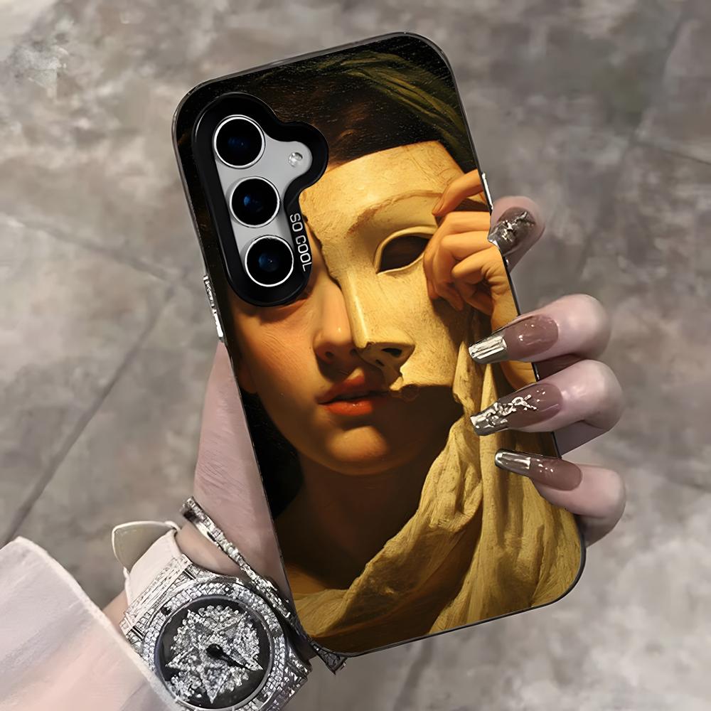 

Caravaggio Paintings Phone Case For Samsung S25 Ultra S23 S22 S21 S20 Ultra Plus S24 Fe A54 A55 Color Silver Cover Samsung A54