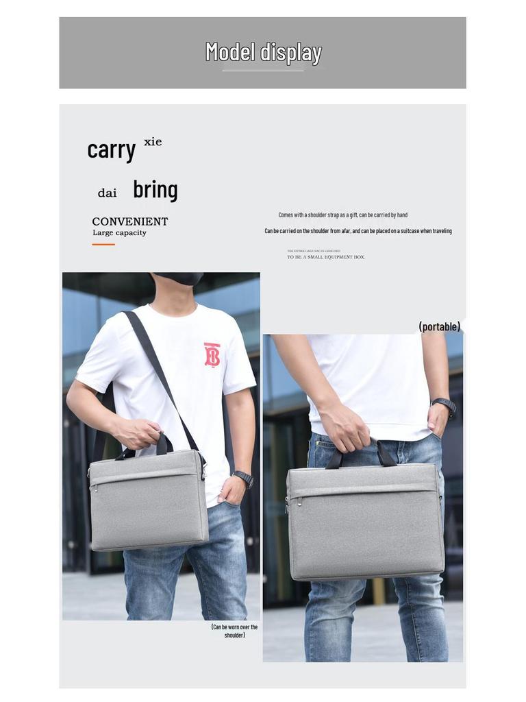 15-16 Inch Tablet & Laptop Shoulder Bag with Custom Logo - Computer Handbag Briefcase for Business