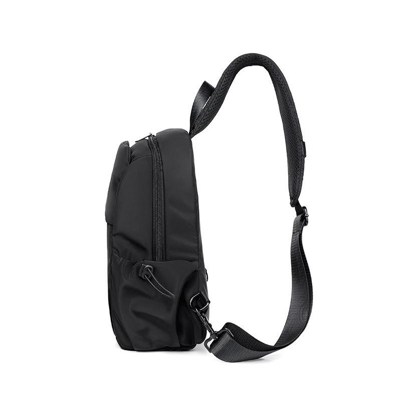 Spring Polyester Grey Chest Bag, Usb Charging Tablet, Single-shoulder Bag, Crossbody Bag